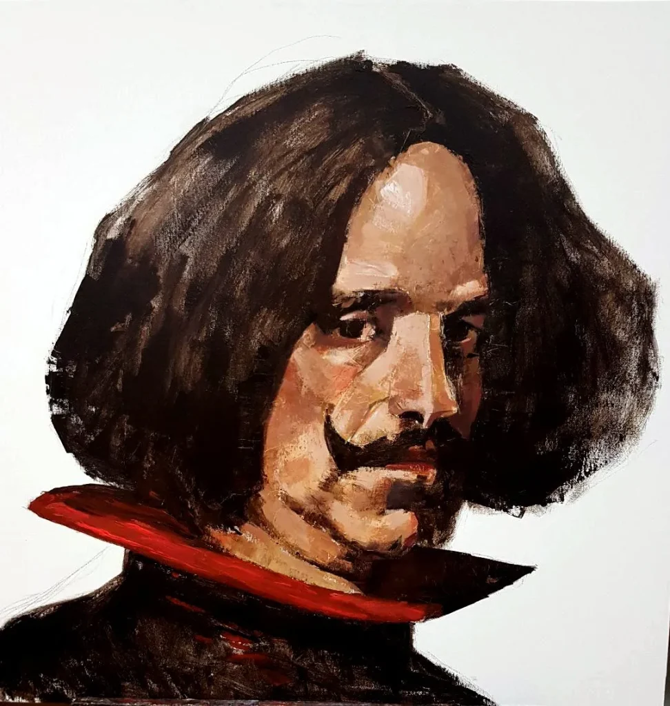 AUTORRETRATO+DESPUES+DE+VELAZQUEZ+80x80+cm-ACRILICO+SOBRE+TELA-1920w
