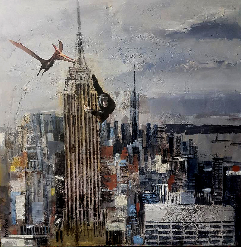 New York X Cm AcrÍlico Sobre Tela